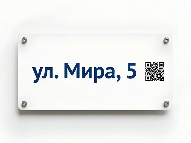 А-013 · Адресная табличка с QR-кодом
