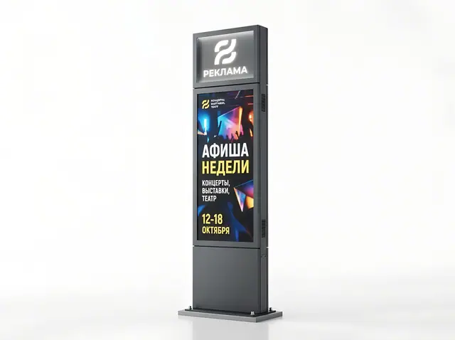 П-017 · Цифровой пилон с LED-экраном