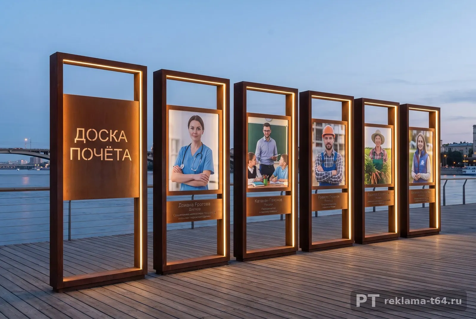 Доска почёта из кортен-стали, Д-027