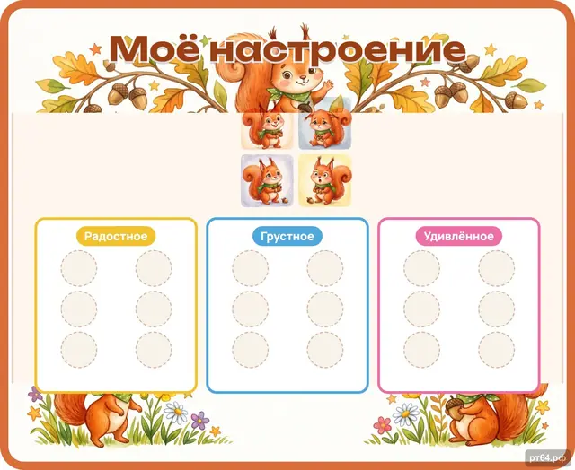 СД-1031 · Стенд «Моё настроение» для группы «Белочки»