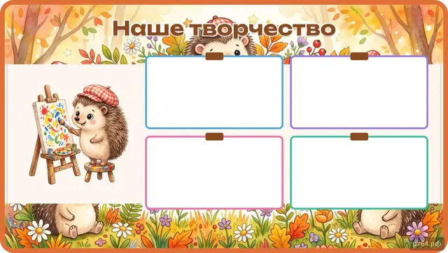 СД-1006 · Стенд «Наше творчество» для группы «Ёжики»