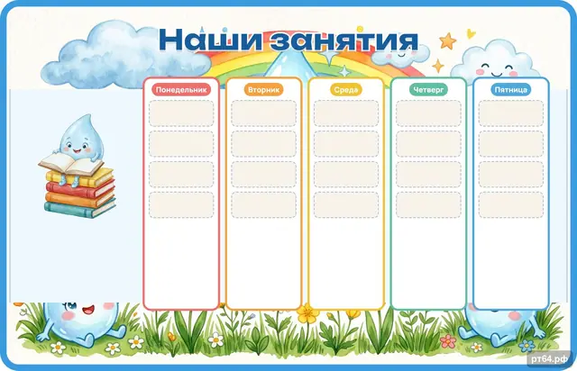 СД-1103 · Стенд «Наши занятия» для группы «Капельки»
