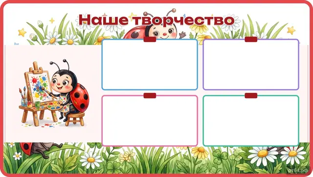 СД-1121 · Стенд «Наше творчество» для группы «Коровки»