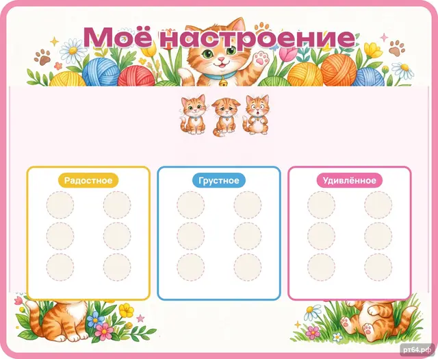 СД-1146 · Стенд «Моё настроение» для группы «Котята»