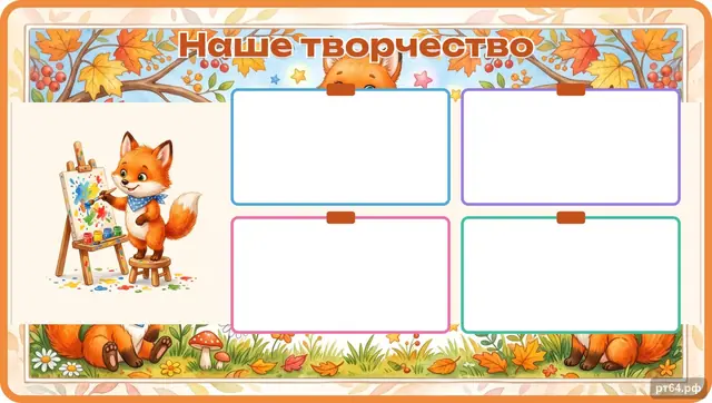 СД-1167 · Стенд «Наше творчество» для группы «Лисички»