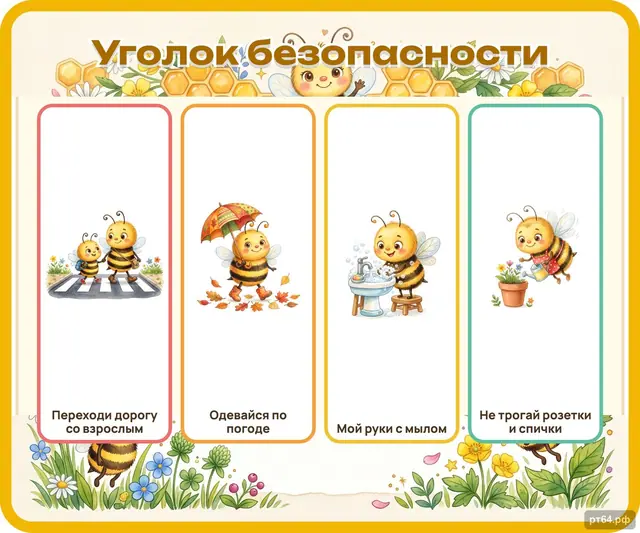 СД-1227 · Стенд «Уголок безопасности» для группы «Пчёлки»