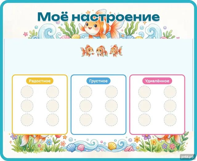 СД-1238 · Стенд «Моё настроение» для группы «Рыбки»