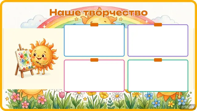 СД-1282 · Стенд «Наше творчество» для группы «Солнышко»