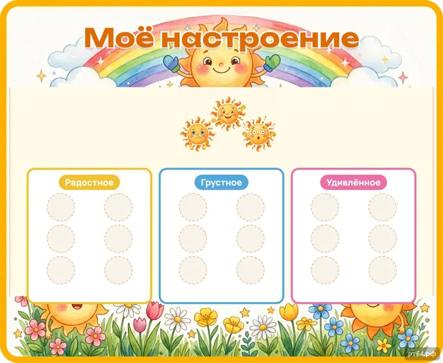 СД-1284 · Стенд «Моё настроение» для группы «Солнышко»