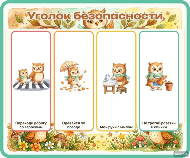 СД-1273 · Стенд «Уголок безопасности» для группы «Совёнок»