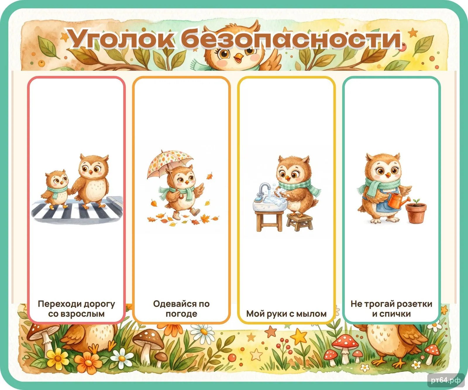 Стенд «Уголок безопасности» для группы «Совёнок», СД-1273