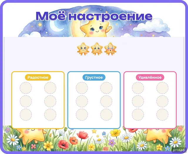 СД-1077 · Стенд «Моё настроение» для группы «Звёздочки»