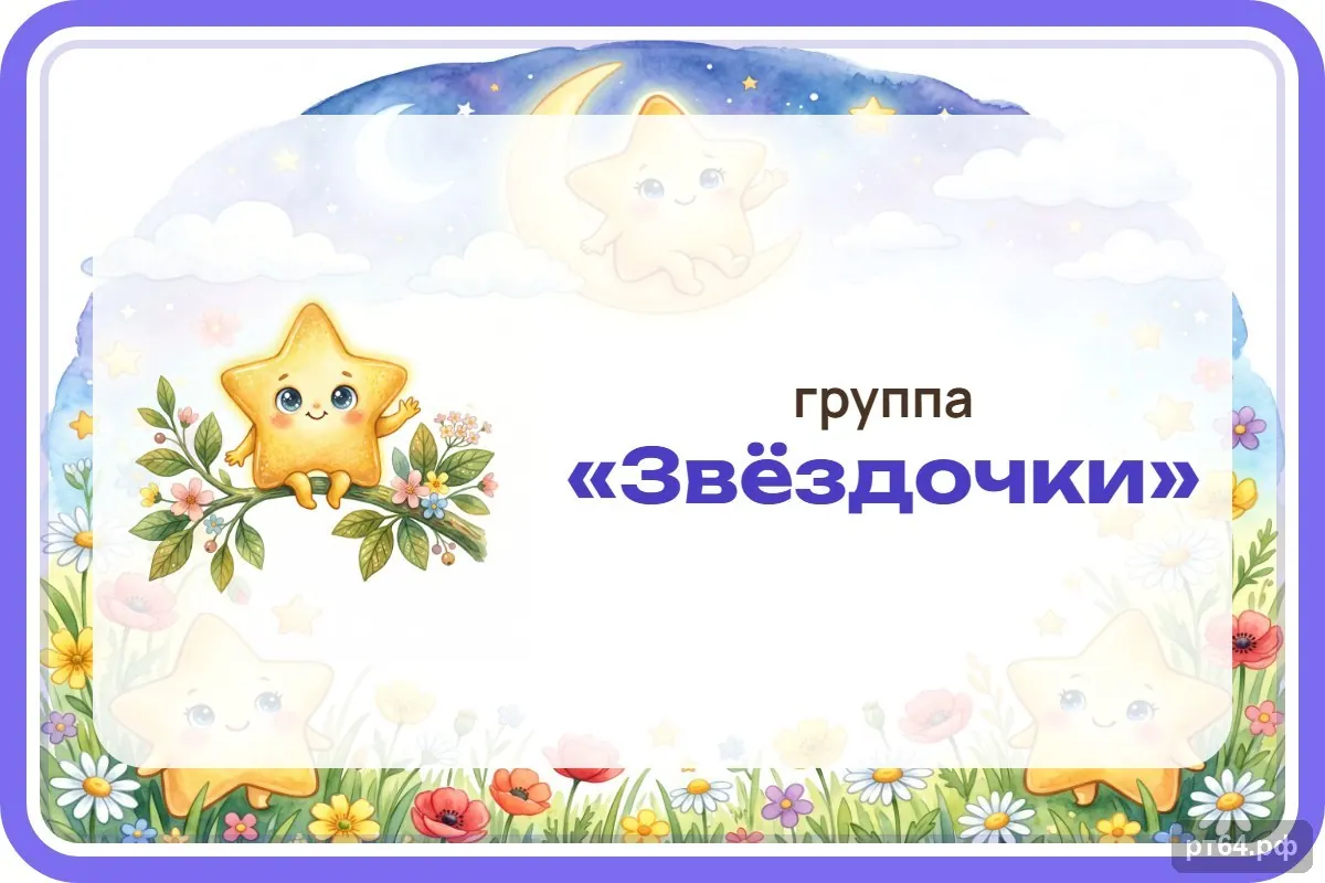 Стенд «Табличка на дверь» для группы «Звёздочки», СД-1083