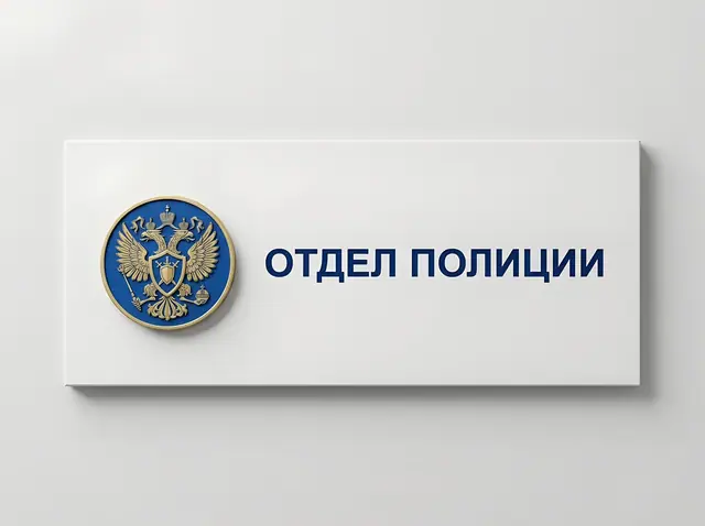 В-017 · Фасадная конструкция с эмблемой ведомства