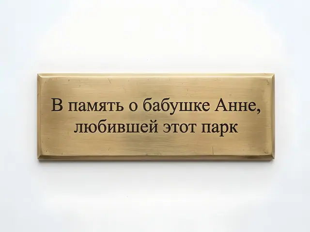 Б-023 · Именные и памятные таблички на скамейки