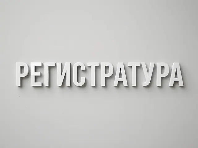 В-015 · Интерьерная вывеска, межэтажная и «Регистратура»