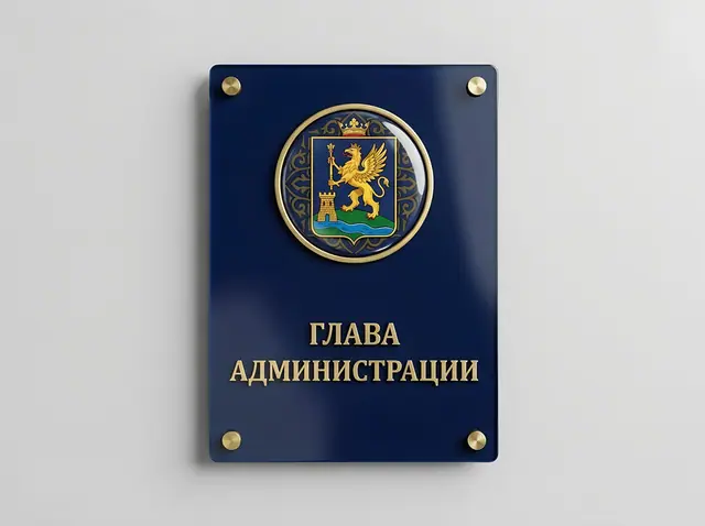 Т-093 · Кабинетная табличка с гербом