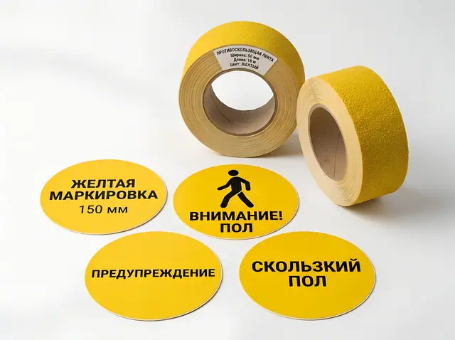 К-012 · Контрастная маркировка: «жёлтый круг», полосы, ленты