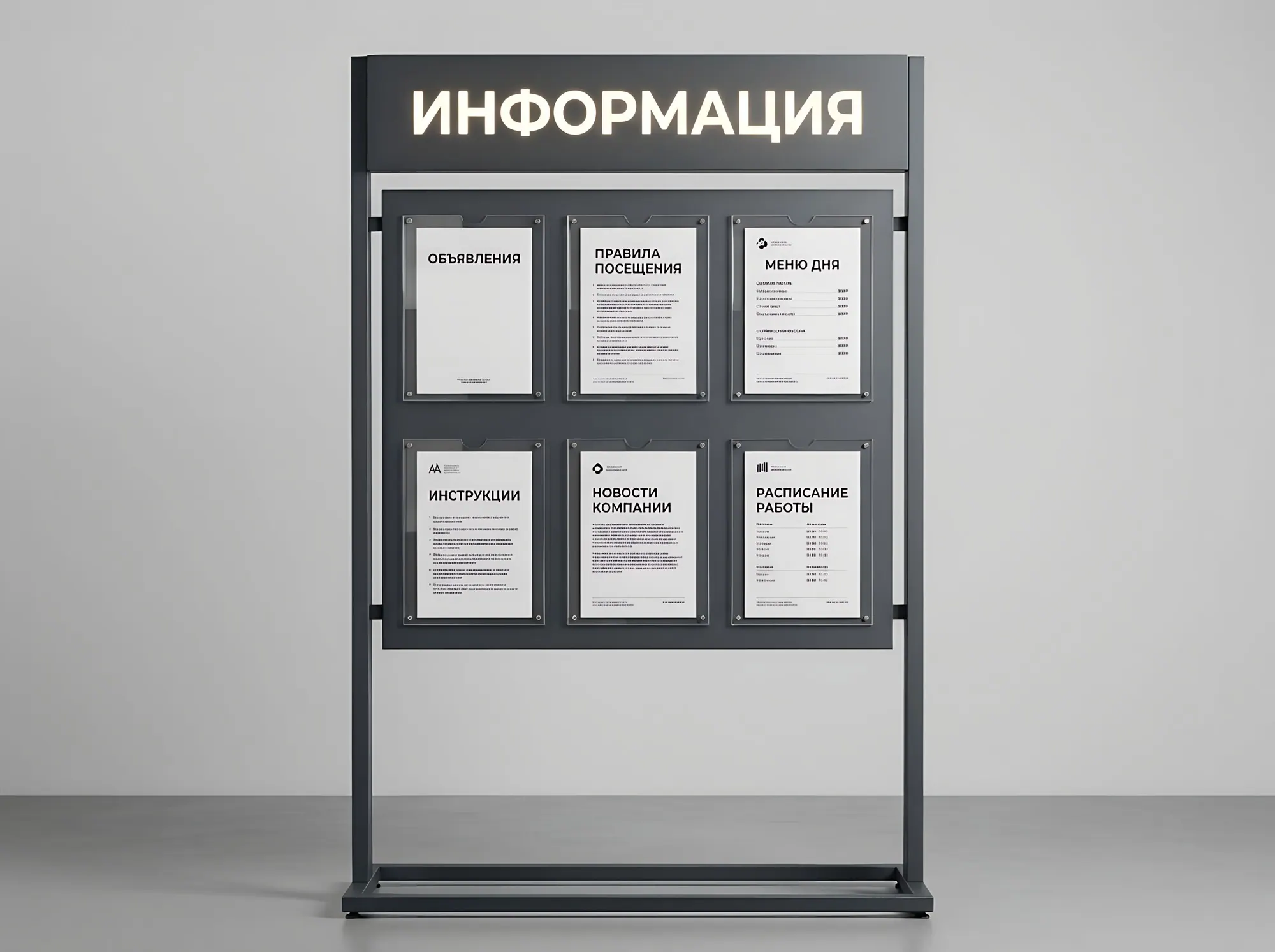 Стенд со световым заголовком, С-152