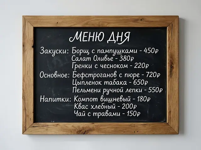 Р-011 · Меловые доски для кафе и магазинов