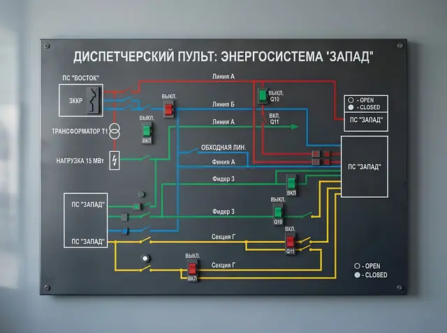 М-010 · Магнитная мнемосхема с переставными символами
