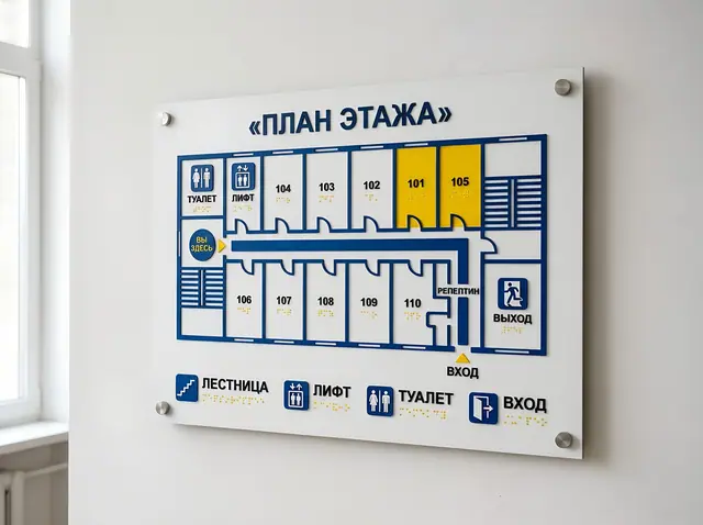 М-001 · Тактильная мнемосхема настенная