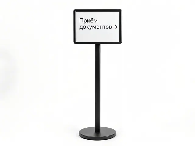 Н-010 · Напольная стойка-указатель для помещений