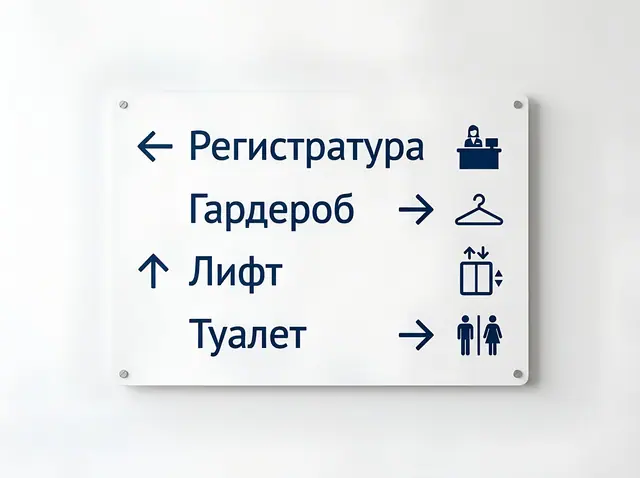 Н-002 · Настенный указатель направления