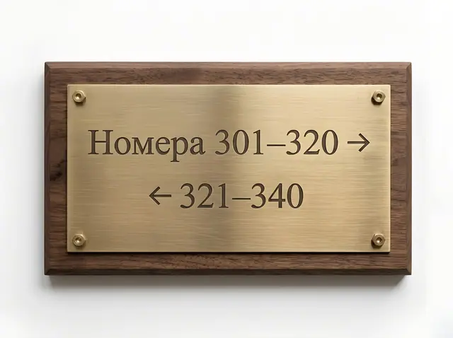 Н-024 · Навигация для гостиниц: указатели номеров и зон