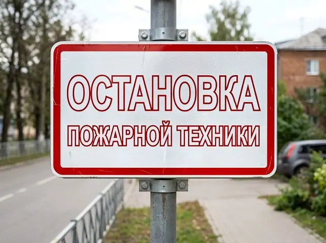 Б-011 · Табличка «Остановка пожарной техники» и «Пожарный проезд»