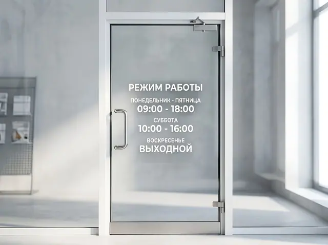 Ш-015 · Оклейка витрин и стёкол плёнкой