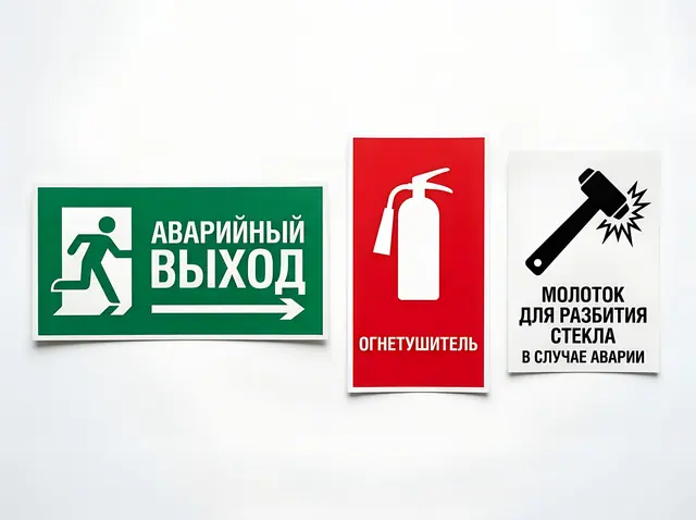 Э-019 · Схемы эвакуации и знаки безопасности для автобусов и транспорта
