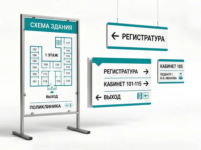 Навигация, стелы и пилоны