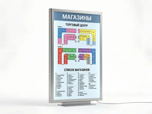 Н-025 · Указатель-справочник арендаторов торгового центра