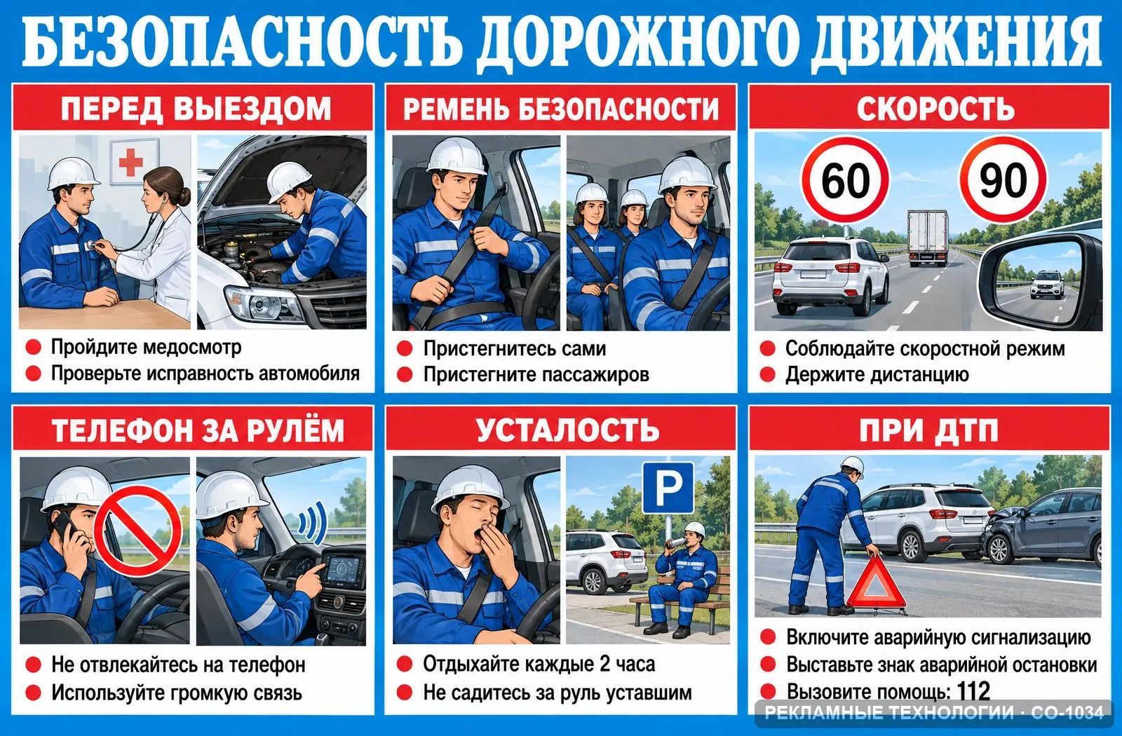 Стенд «Безопасность дорожного движения» по охране труда, СО-1034