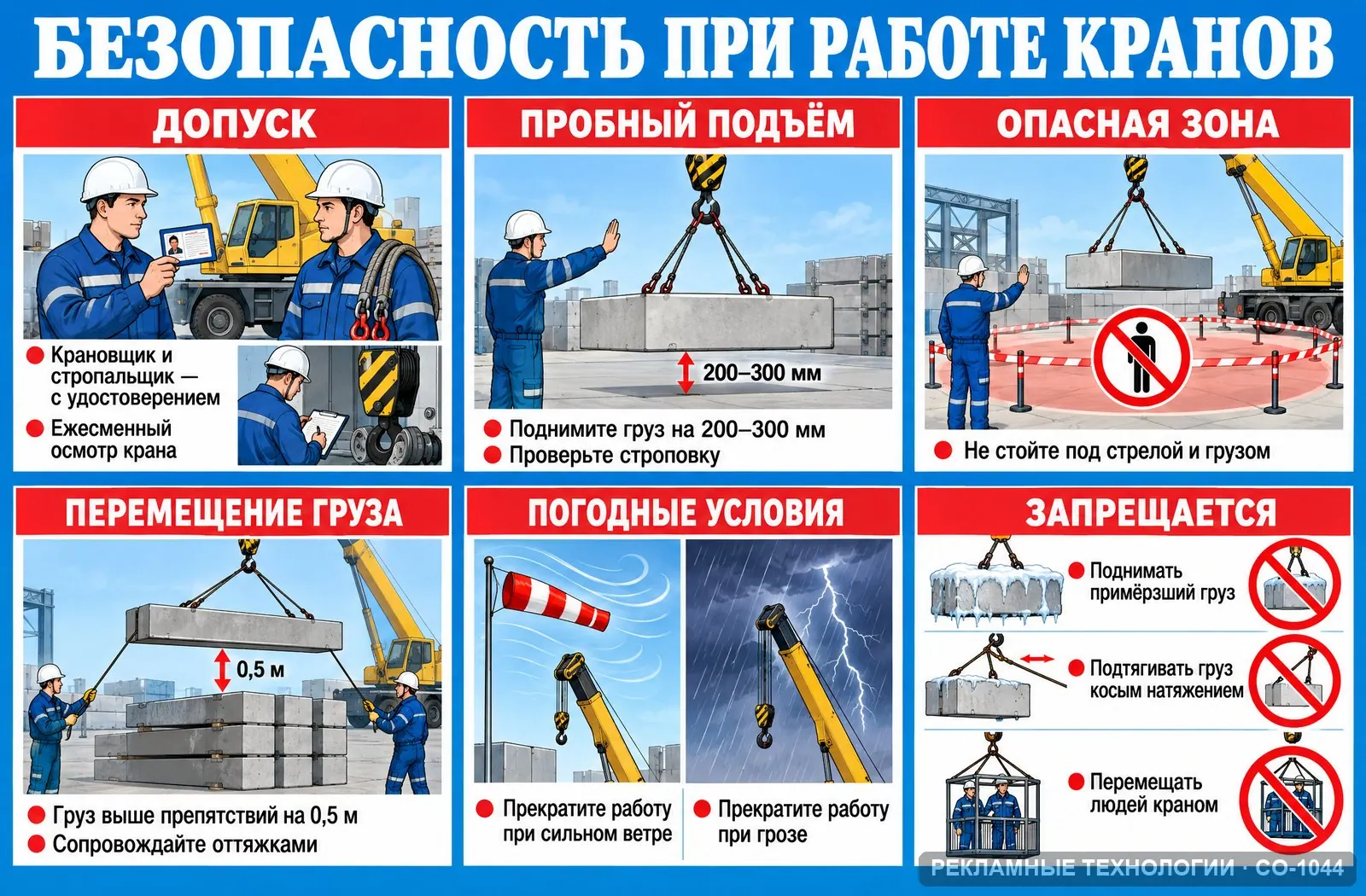 Стенд «Грузоподъёмные краны» по охране труда, СО-1044