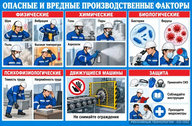 СО-1052 · Опасные производственные факторы
