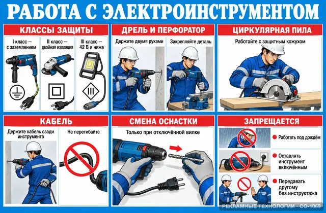 СО-1069 · Работа с электроинструментом