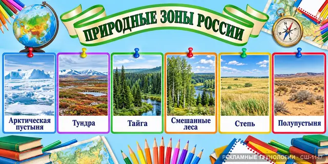 СШ-1147 · География — природные зоны России