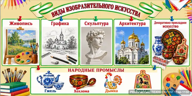 СШ-1158 · ИЗО — виды искусства