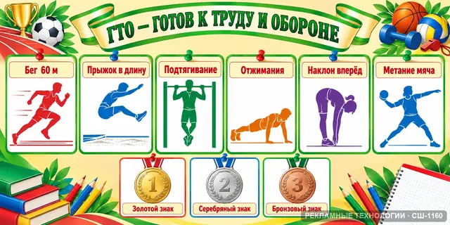 СШ-1160 · Физкультура — нормы ГТО