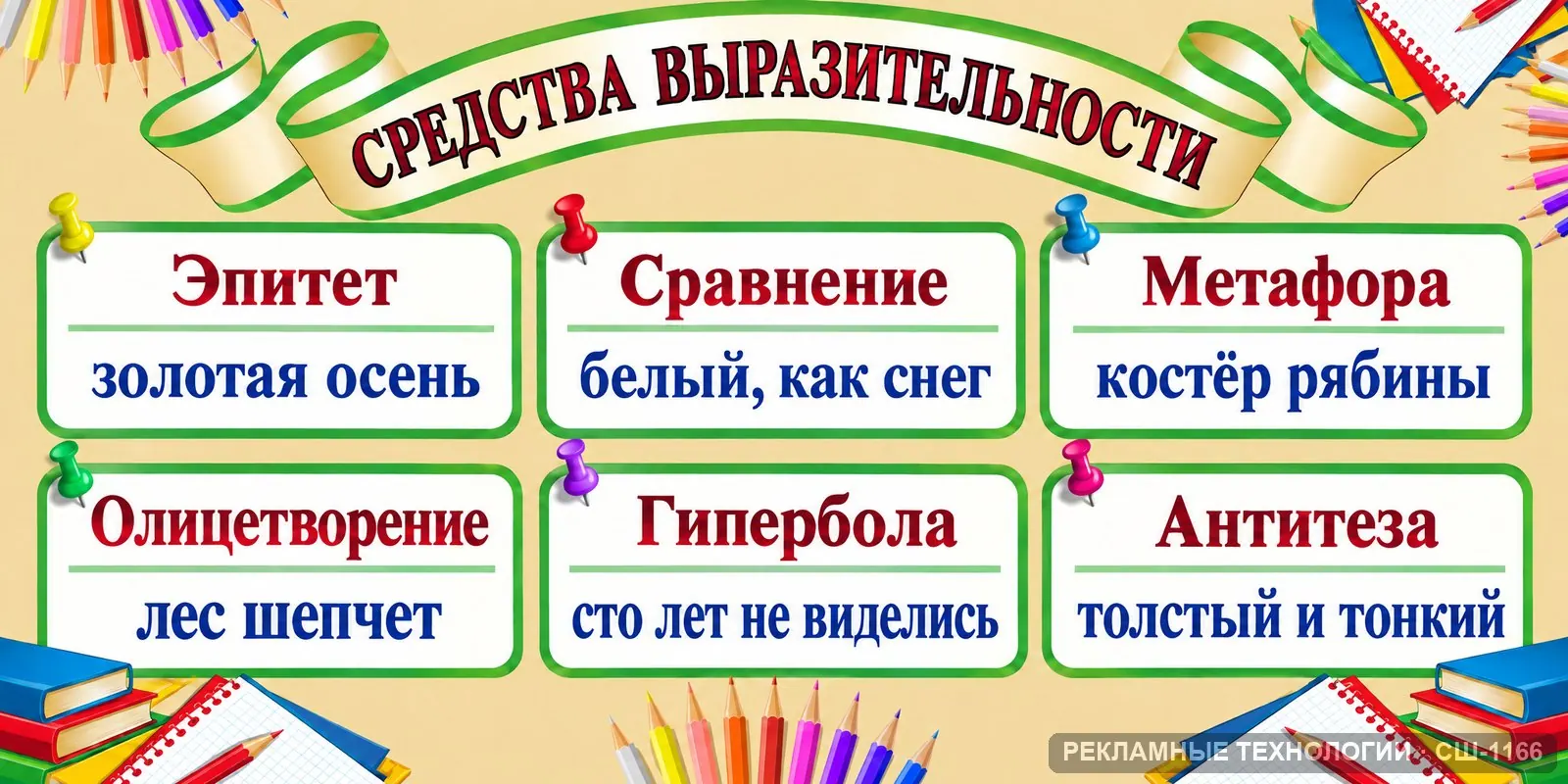 Стенд «Литература — теория литературы» для школы, СШ-1166