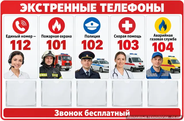 СК-099 · Экстренные телефоны
