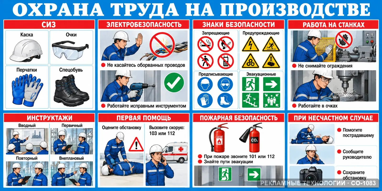 Уголок охраны труда — производство, СО-1083