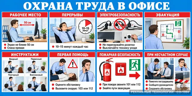 СО-1084 · Уголок охраны труда — офис