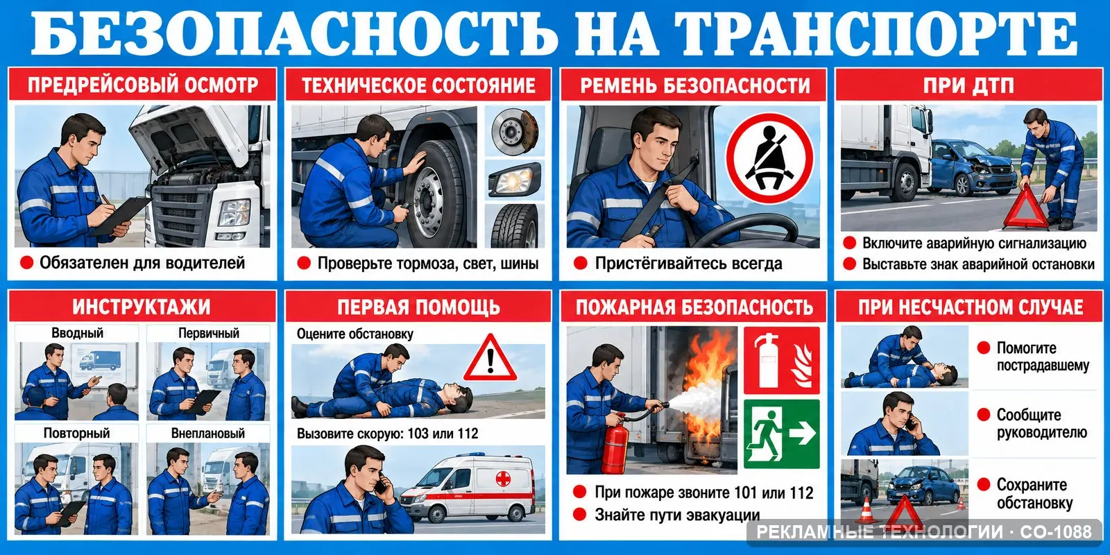 Уголок охраны труда — транспорт, СО-1088