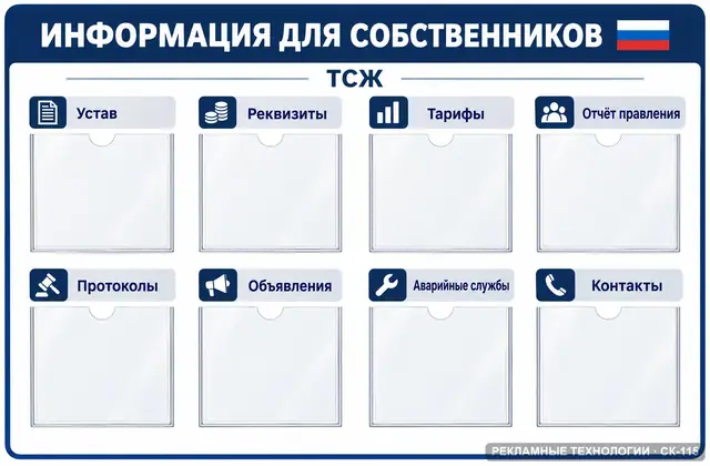 СК-115 · Уголок потребителя — ТСЖ