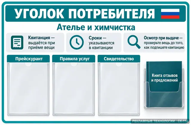 СК-116 · Уголок потребителя — ателье