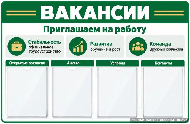 СК-127 · Вакансии