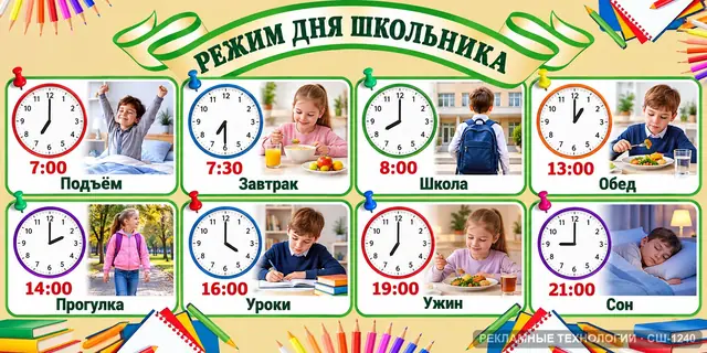 СШ-1240 · Начальная школа — режим дня